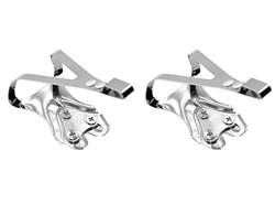 2 x 2907 Fermapiedi in acciaio cromato, compatibile con pedale Shimano da bicicletta en oferta