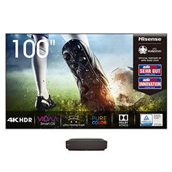 Hisense 100L5F-A12 Laser TV 100" con schermo Antiriflesso, Risoluzione 4K, HDR10, Smart TV VIDAA 4.0, Dolby Atmos, 2700 Lumen, Alexa Integrata, tivùsa en oferta