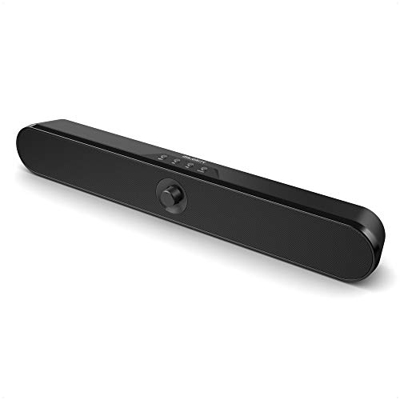 Majority Atlas - Mini soundbar Bluetooth con jack da 3,5 mm e slot per scheda Micro SD, portatile e alimentata tramite USB, perfetta come altoparlanti