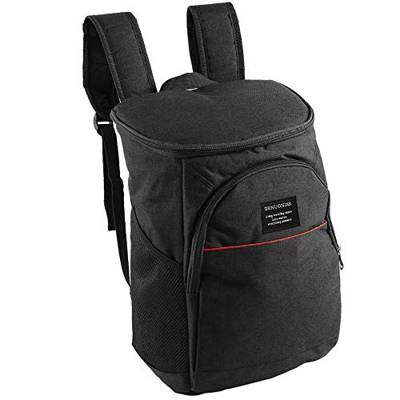 ZhongYeYuanDianZiKeJi Borsa termica refrigerata sacchetto alimento picnic zaino raffreddamento 20L (nero)