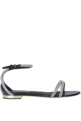 Embellished leather sandals