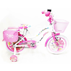 Bicicletta Per Bambina 12' 2 Freni Reset Princess Bianco E Rosa en oferta