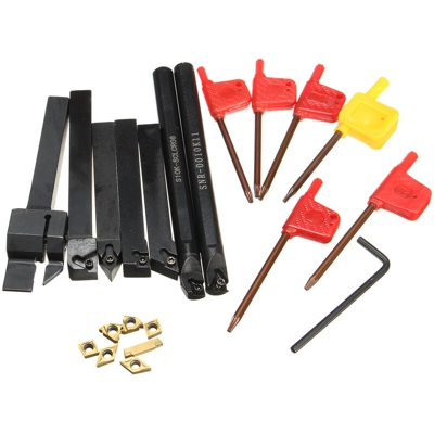 Maschiatrice Utensile per tornitura da barra + chiave T8 + inserti