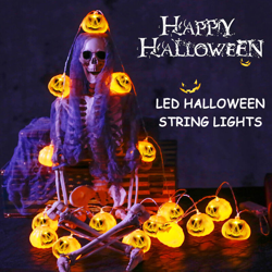 YH8009 Stringa della lampada della zucca di Halloween senza batteria precio