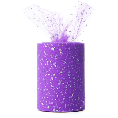 6 "x 85 Yds Tutu Ribbon Tulle Roll Sequin Spool Deco Wedding Party Car Viola