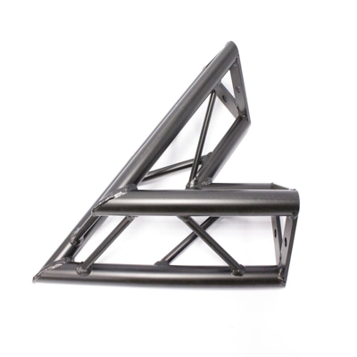 Alluminio nero triangolare capriata 150 millimetri angolo di 45 gradi - Bematik
