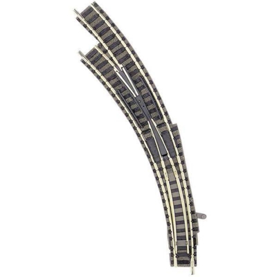 9174 N Fleischmann piccolo (con massicciata) Scambio curvo, sinistro 45 ° 356.5 mm, 420 mm