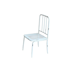 1402042 - Sedia per giardino con sbarre nello schienale, colore bianco - Better&best en oferta