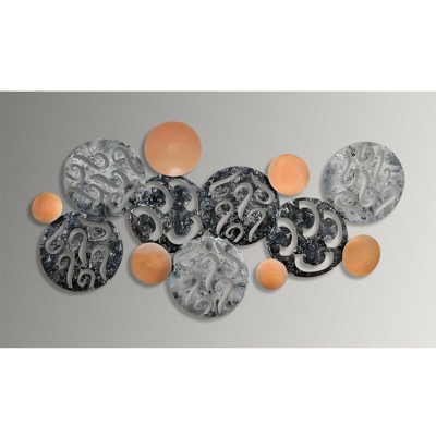 TWBP6134A, Composizione Astratta, Quadri e sculture in metallo, 120 x 66 x 5 Cm - World Art
