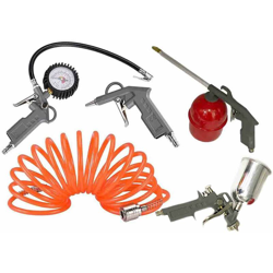 B&s - Kit 5 accessori pneumatici compressore doppia pistola tubo flessibile manometro en oferta
