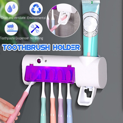 UV Lumiere Sterilizzatore Detergente Spazzolino da denti Supporto da parete Supporto per staffa Spazzolino da denti ricaricabile Sanificazione