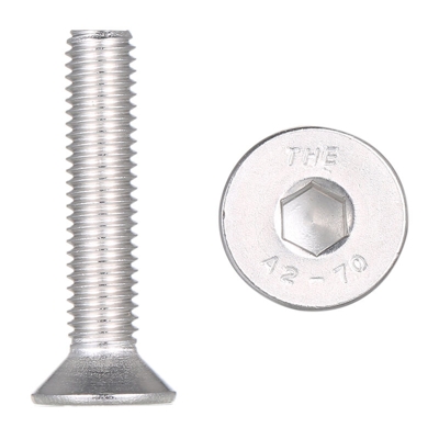 5 pz 304 in acciaio inox a testa svasata esagono incassato DIN7991 vite a testa piatta vite a esagono incassato M-8 * 40