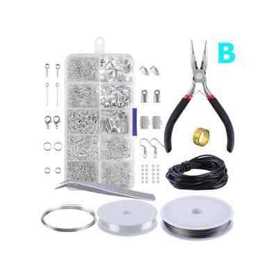 10 Griglia Kit per creazione di gioielli in metallo Accessori per strumenti di riparazione di materiali per collane fai-da-te Forniture per adulti