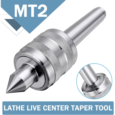 MT2 0.001 Tornio in acciaio di precisione di precisione Utensile a cono centrale vivo Triplo cuscinetto per tornio da taglio CNC Utensile per tornio