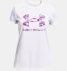 Maglia a manica corta UA Tech™ Big Logo Print Fill da ragazza en oferta