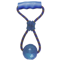 KONG Squeezz Ball con maniglia - Ø 8 cm en oferta