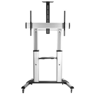 17031261 100'' Portable flat panel floor stand Argento base da pavimento per tv a schermo piatto