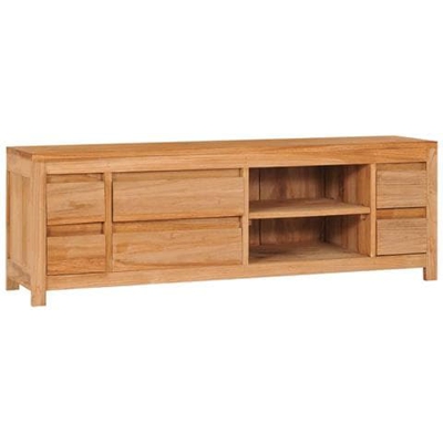Mobile Porta Tv 120x30x40 Cm In Legno Massello Di Teak