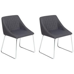 Set Di 2 Sedie In Colore Grigio Scuro Arcata precio