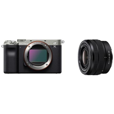 Kit Fotocamera Digitale Mirrorless a7C Nero / Argento Sensore CMOS 24,2 Mpx 4K Ultra HD + Obiettivo FE 28-60mm F4-5.6