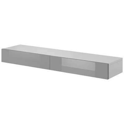 Mobile Tv Comodino Per Tv Sierra - 140 Cm - Bianco / Grigio