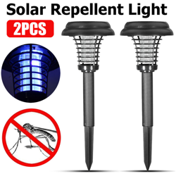 Drillpro - Lampada solare a LED Lampada antizanzare 6000MA Pannello solare Lampada per zanzare da giardino repellente per insetti da esterno en oferta