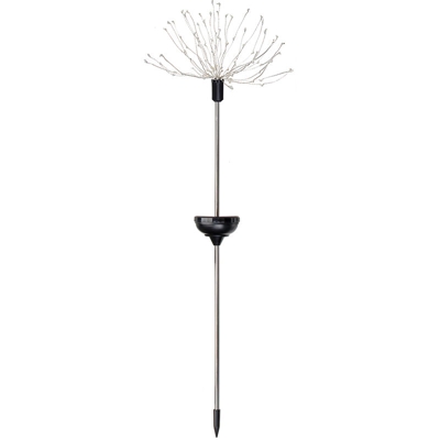 Drillpro - Fuochi d'artificio solari, lampada per esterni, sentiero del giardino, decorazione del cortile (multicolore, 1x 120LED multicolore)