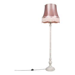 Lampada da terra con paralume Classico - Retrò - Legno,Tessuto - Rosa - Tondo Max. 1 x Watt - Qazqa precio