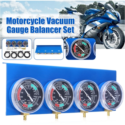 Insma - Bilanciatore del misuratore di vuoto del carburante per carburatore del motociclo Strumento per 2/4 cilindri
