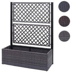 Vaso Portavasi Per Piante Rampicanti Hwc-d76 Polyrattan 43x100x142cm Grigio precio