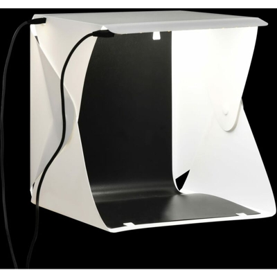 Light Box per Studio Foto a LED Pieghevole 23x25x25 cm Bianco - Bianco - Youthup