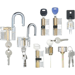 8 PCS, blocco Practice visibile assemblaggio, serratura bloccaggio trasparenti formazione tubolare Raccogliere CERRAJERIA Strumenti en oferta