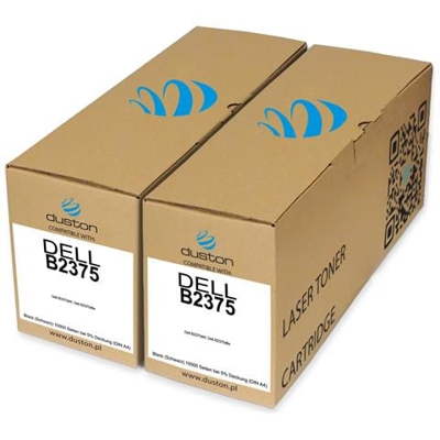 2x B2375, 593-bbbj Toner Negro Compatible Con Dell B2375dnf, Dell B2375dfw