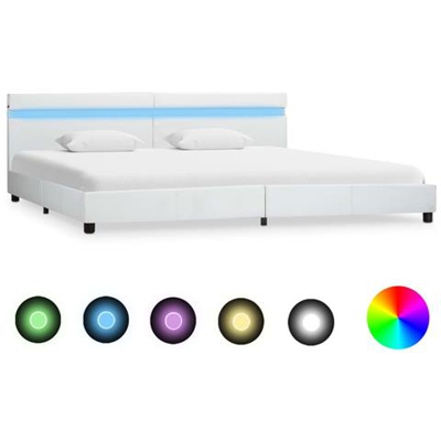 Giroletto Con Led Bianco In Similpelle 180x200 Cm