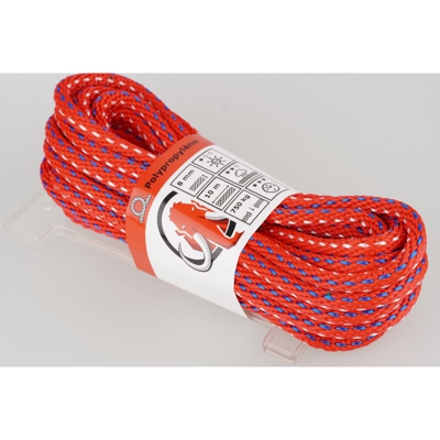 Mamutech - corda poliammide mamutec rosso / blu / grigio 8 millimetri x 10 m