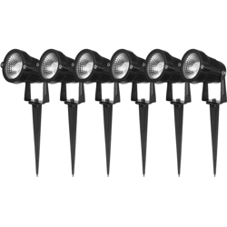 Proiettore impermeabile IP65 con luce paesaggistica a LED RGB 6 pezzi con telecomando multicolore en oferta