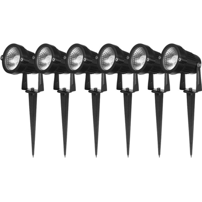 Proiettore impermeabile IP65 con luce paesaggistica a LED RGB 6 pezzi con telecomando multicolore