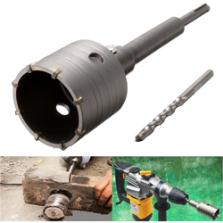 Augienb - Set di punte da trapano per sega a tazza con sega per muri in pietra e mattoni in cemento SDS PLUS da 65 mm en oferta