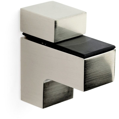 2 Reggimensola regolabile per vetro e legno, serie QUATRO M, in Zama, Nichel Satinato. Marchio REI