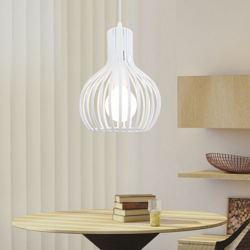 Lampadario Antico Lampada a Sospensione Industriale E27 Luce Pendente Retrò Bianca Luce Sospesa Vintage per Soggiorno Camera da Letto Del Caffè características