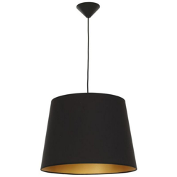 Lampada a Sospensione Haedi - Lampadario - da Soffitto - Nero in Tessuto, Plastica, 45 x 93 x 45 cm, 1 x E27, 60W características