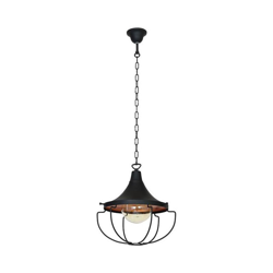 Lampada a Sospensione Perseus - Lampadario - da Soffitto - Nero in Metallo, 31,5 x 31,5 x 95 cm, 1 x E27, 60W características