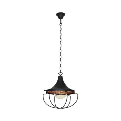 Lampada a Sospensione Perseus - Lampadario - da Soffitto - Nero in Metallo, 31,5 x 31,5 x 95 cm, 1 x E27, 60W