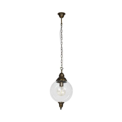 Lampada a Sospensione Heather - Lampadario - da Soffitto - Marrone Scuro in Metallo, Vetro, 25 x 25 x 110 cm, 1 x E27, 60W precio