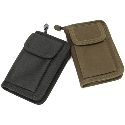 Drillpro - Portafoglio impermeabile Satchel Portamonete Carta militare 1000D Nylon Uomo verde militare