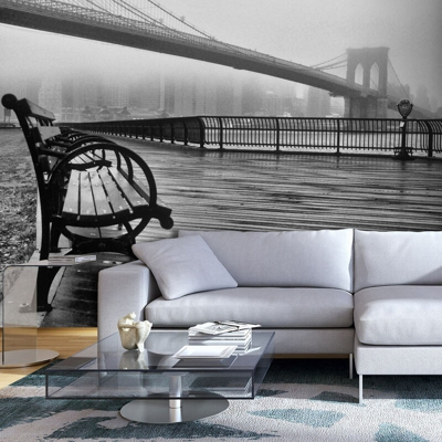 Fotomurale A Foggy Day on the Brooklyn B cm 250x175 - Artgeist