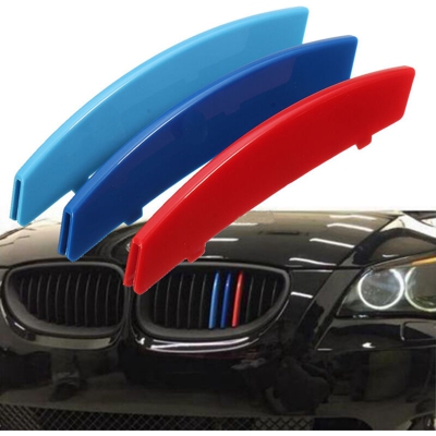 3Pcs M-Clips Strip Cover Grille Anteriore Sport Styling per BMW5 E60 2004-2010