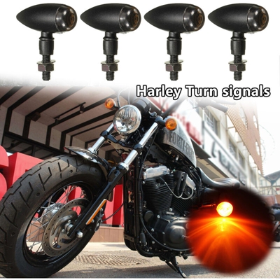 4x Indicatori di direzione Luci di illuminazione Bullet Ambra per Harley Chopper Cruiser