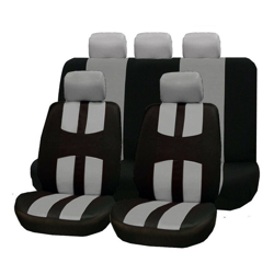 Coprisedili universali per auto grigio 9 pezzi Set completo di protezioni Lavabile 5 posti Cuscino per seggiolino auto anteriore posteriore en oferta