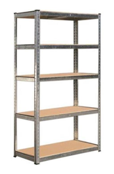 SCAFFALE SILVER IN ACCIAIO VERNICIATO 5 PIANI in legno mdf - 120X45XH180 BRIXO 300 en oferta